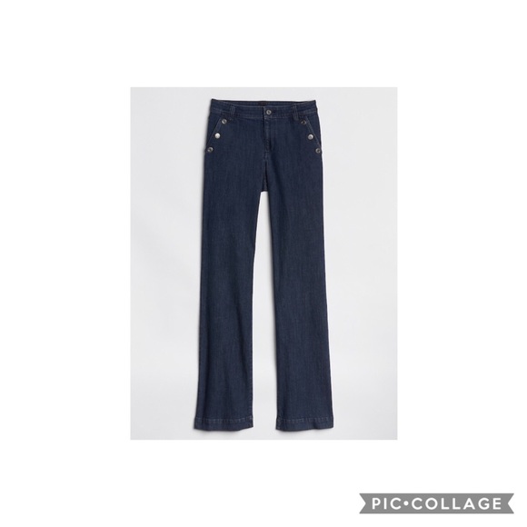 Mid Rise Wide-Leg  Jeans in stretch - Picture 3 of 4